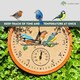 image 7 of Marco Paul 30cm Multicoloured Bird Design Clock and Thermometer Multi