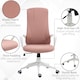 image 8 of Vinsetto High-Back Home Office Chair Height Adjustable Elastic Desk Chair Pink