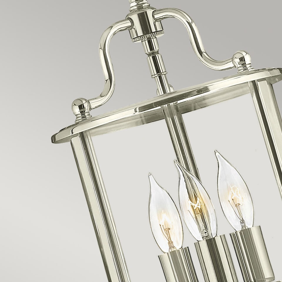 image 1 of Gentry 3 Light Small Ceiling Lantern Pendant Polished Brass, E14