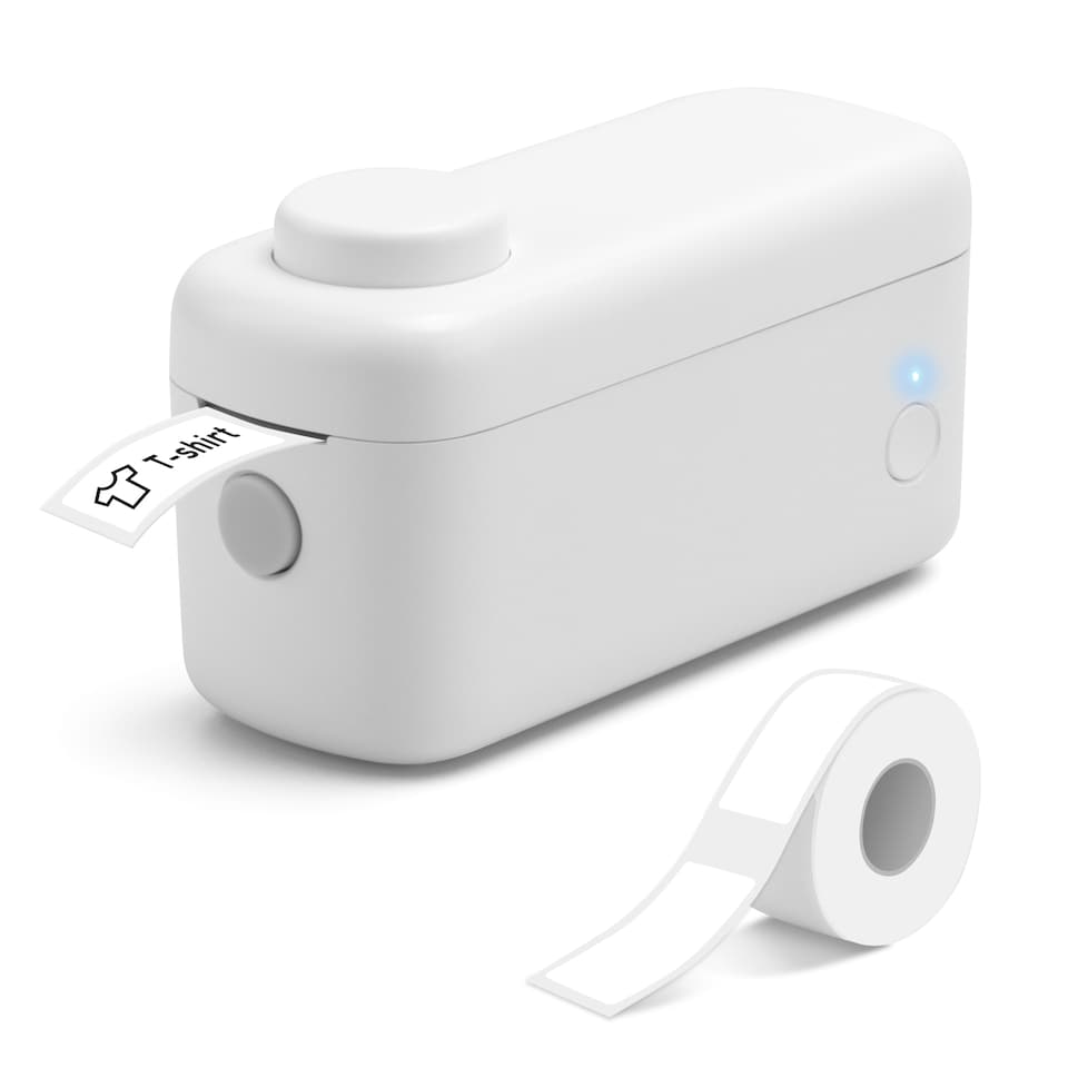 image 1 of Mini Bluetooth Inkless Thermal Label Printer with Cutter - August LBP160W