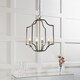image 3 of Lainey 4 Light Ceiling Pendant Antique Brass Plate & Clear Crystal Glass, E14