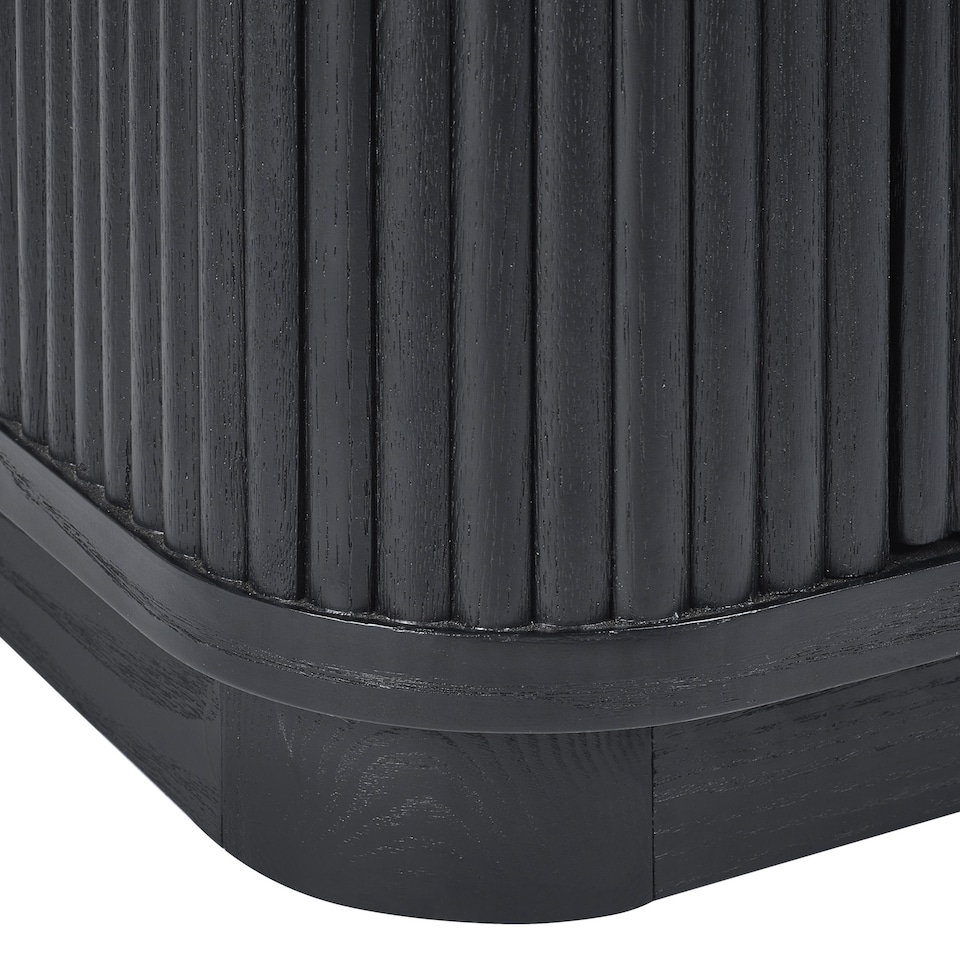 image 1 of Louis Fluted Sideboard - Black