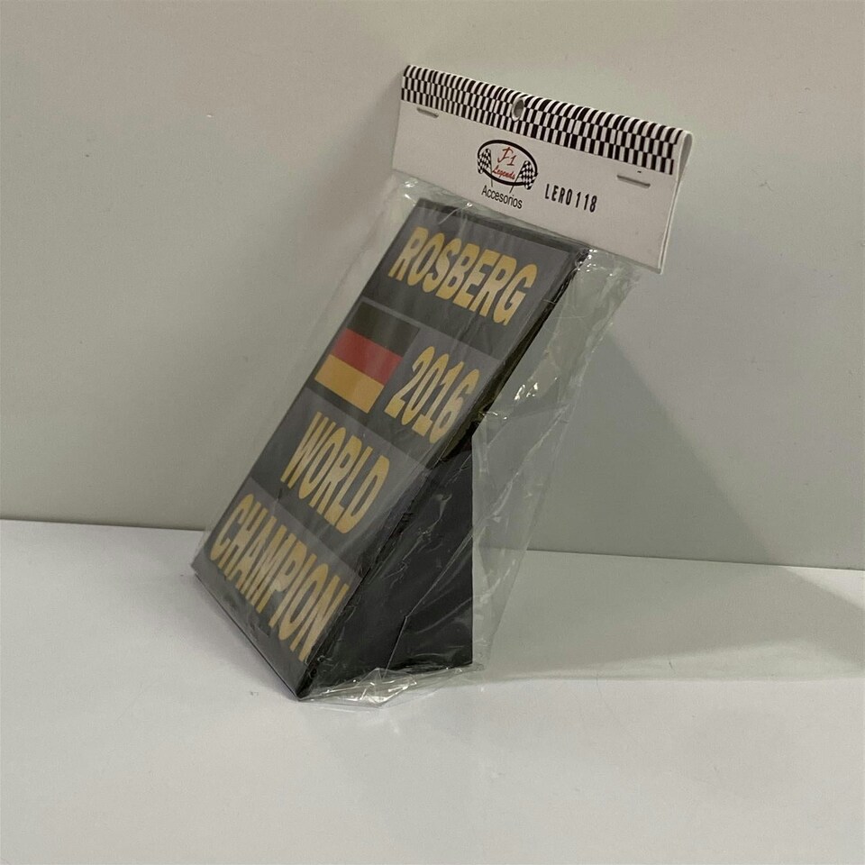 image 1 of Nico Rosberg World Champion 2016 F1 Board Signage 1:18 Cartrix RO118