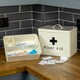 image 6 of Harbour Housewares Vintage Metal First Aid Box - 60cm - Cream | Cream | Cream | 1