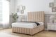 image 2 of Sloomy California Pebble Plush Divan Bed With Mattress 2 Drawers Footend With 26" Strutted Headboard & 12" Matching Footboard 5' King | Brown | Pebble | King | 1