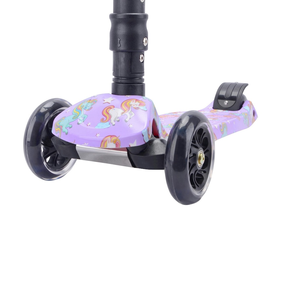image 1 of Flashing Black Front Wheels Set - 3 Wheel Scooter