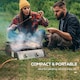 image 5 of Outsunny Portable Gas Plancha BBQ Grill with 2 Stainless Steel Burner, 6kW