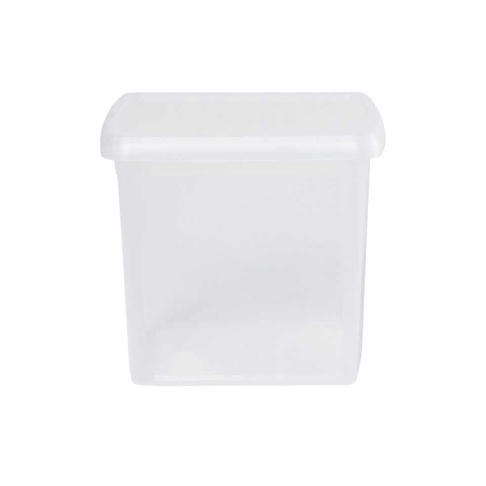 image 1 of Wham Clip 5x 14L Square Plastic Storage Boxes with Clip Lock Lids. Ideal for Home, Office, Toys & More - Clear/Clear | Clear | 5