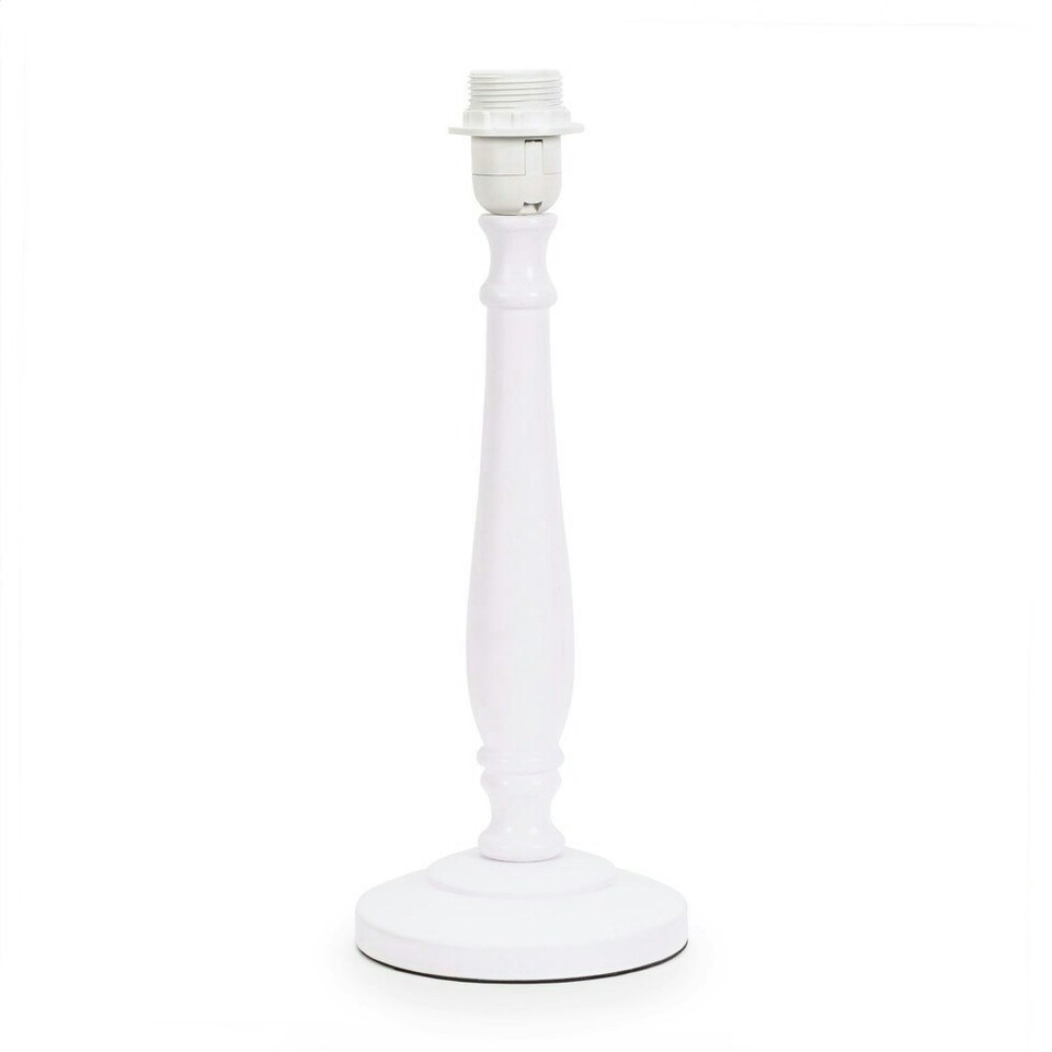 image 1 of ValueLights Victoria White Wood Traditional Stem Table Lamp Base
