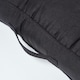 image 6 of Homescapes Black Faux Suede Armchair Booster Cushion Black