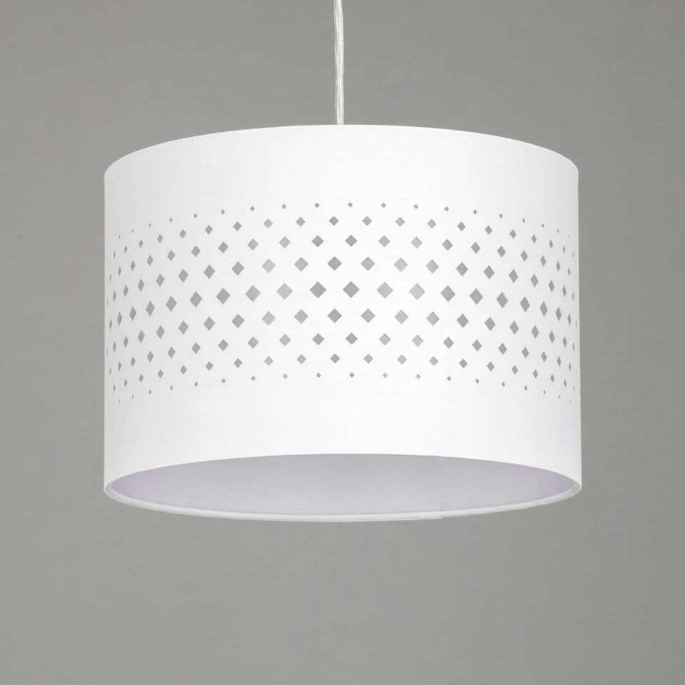 image 1 of BHS Laser Cut Easy Fit Light Shade, White
