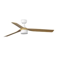 Punt 132cm TEK LED Ceiling Fan Matt White, Maple Blades 4000K