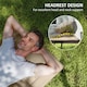 image 3 of Outsunny Camping Bed for Adults with Cushion, Headrest, Side Pocket, Grey 