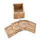 image 1 of Marco Paul Wooden Inspirational Coaster Set of 4 Coasters with Holder
