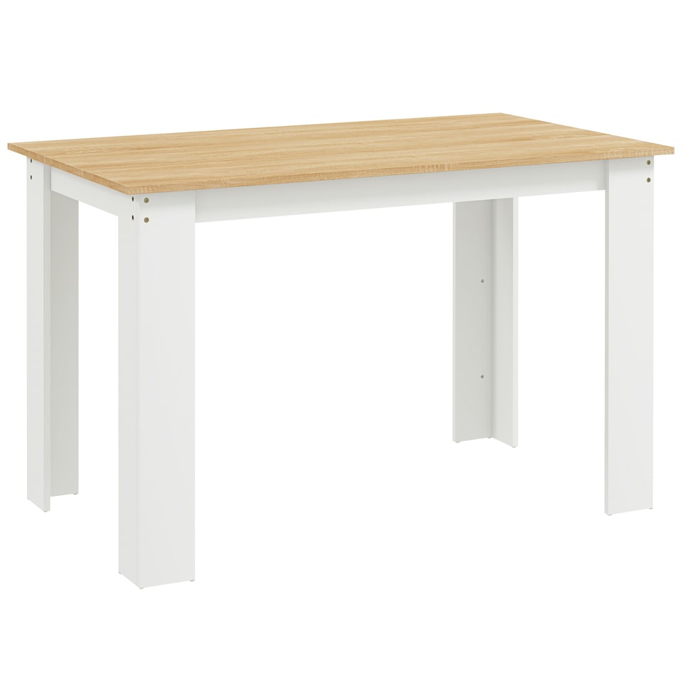 image 1 of HOMCOM Dining Table for 4-6 People, Wood Effect Tabletop