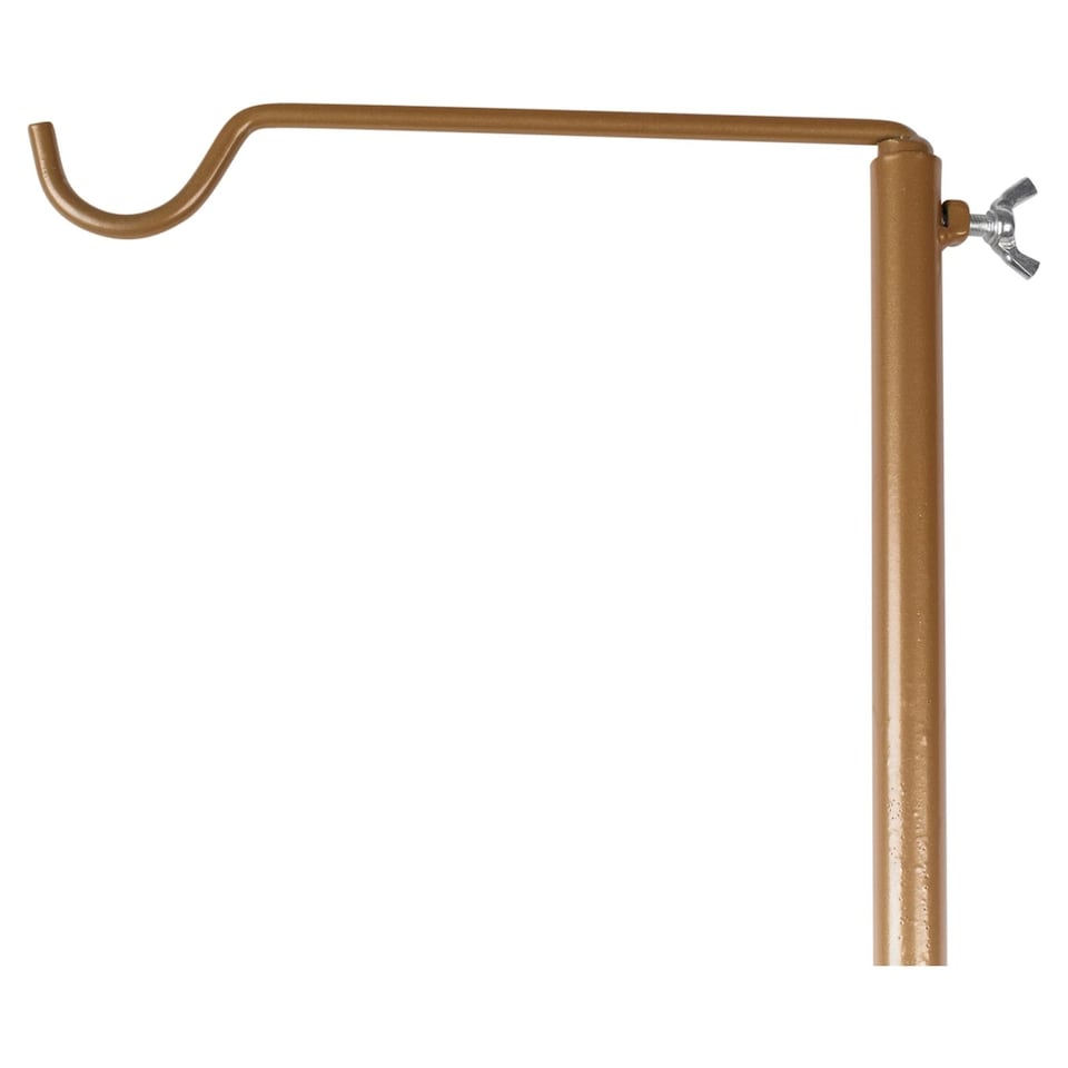 image 1 of Gold Metal Table Clamp Pole Hook Rail Stand Garden Lantern Hanger Party Rod | Gold | Set of 2