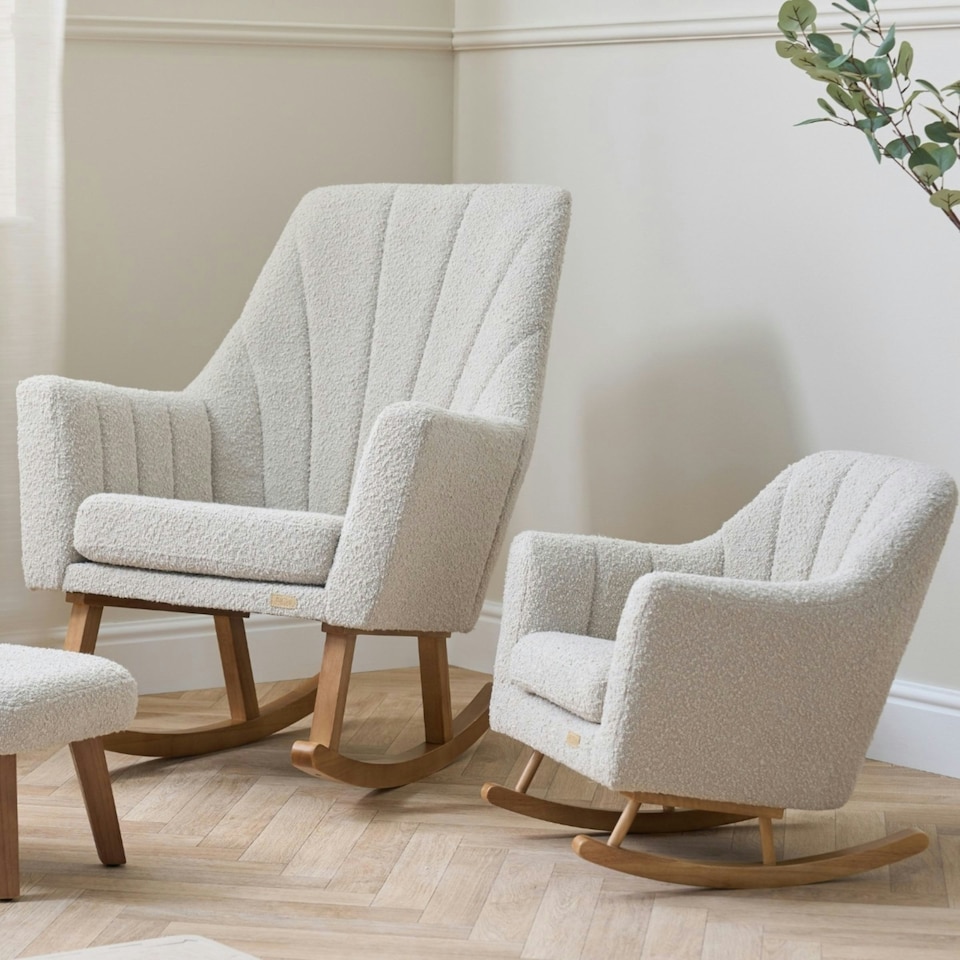 image 1 of Tutti Bambini Jonah Mini Me Children's Rocking Chair - Boucle Mushroom Cream