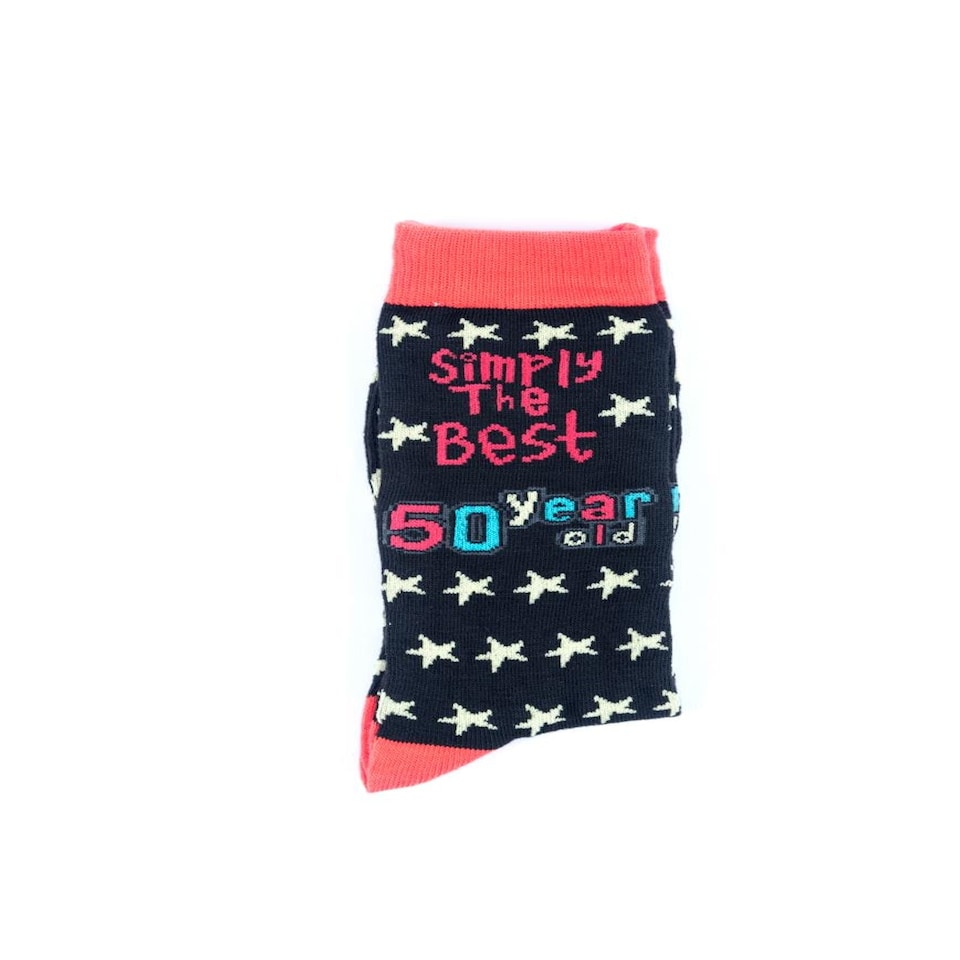 image 1 of Simply The Best 50 Year Old Socks Multi