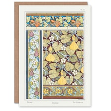 Maurice Pillard Verneuil Art Card White Flower Gourd Floral Patterns