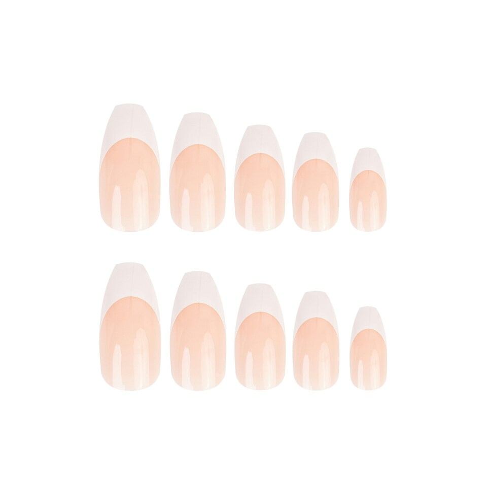 image 1 of Invogue Pink French Coffin Nails - Pack of 24
