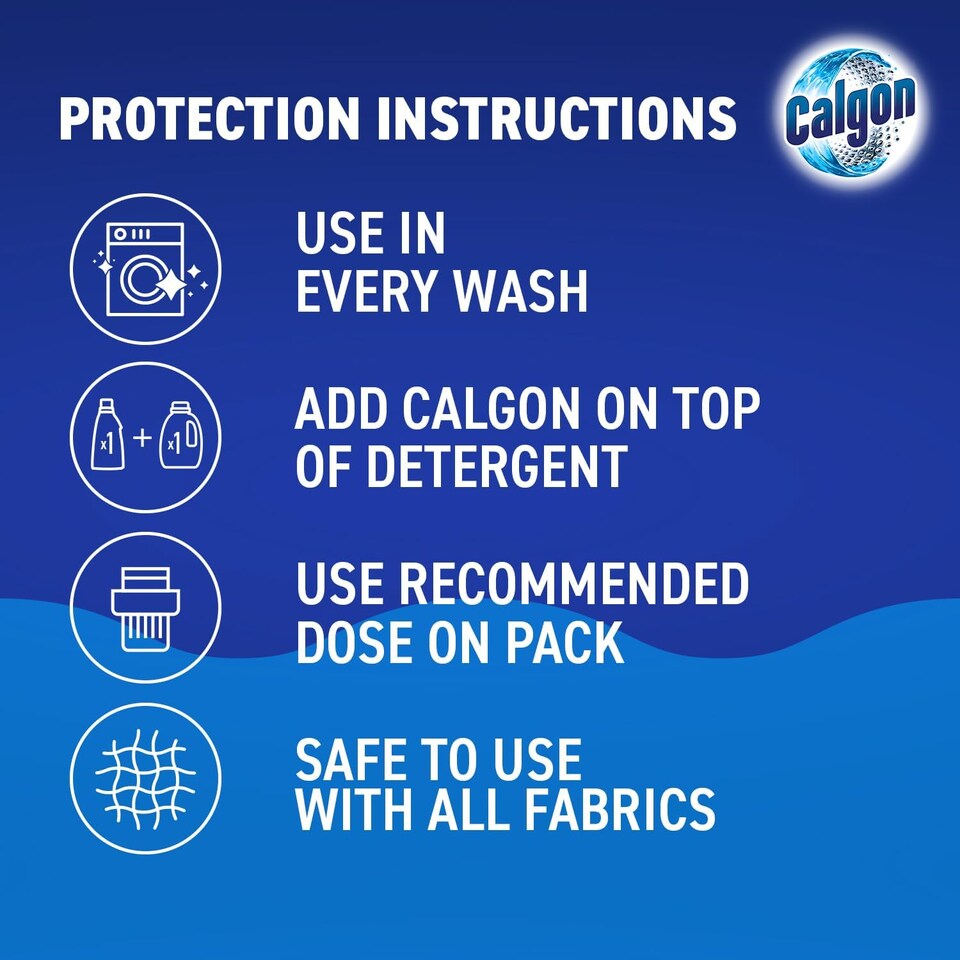 image 1 of Calgon 4-in-1 Washing Machine Cleaner and Water Softener Tablets, Removes Limescale & Odours, Deep Clean, Units: 45 Tablets, Size: L Pack