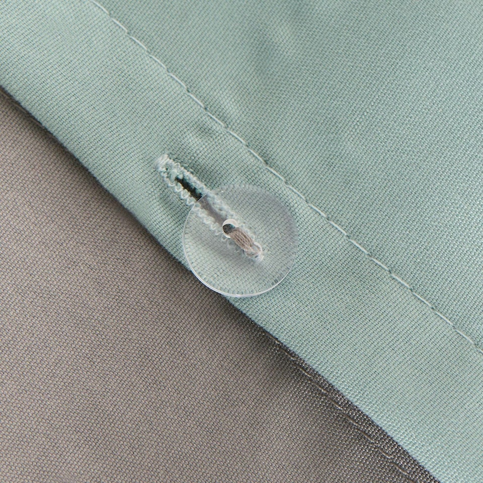 image 1 of OHS Reversible Microfibre Duvet Cover and Pillowcase Bedding Set, King - Duck Egg/Grey
