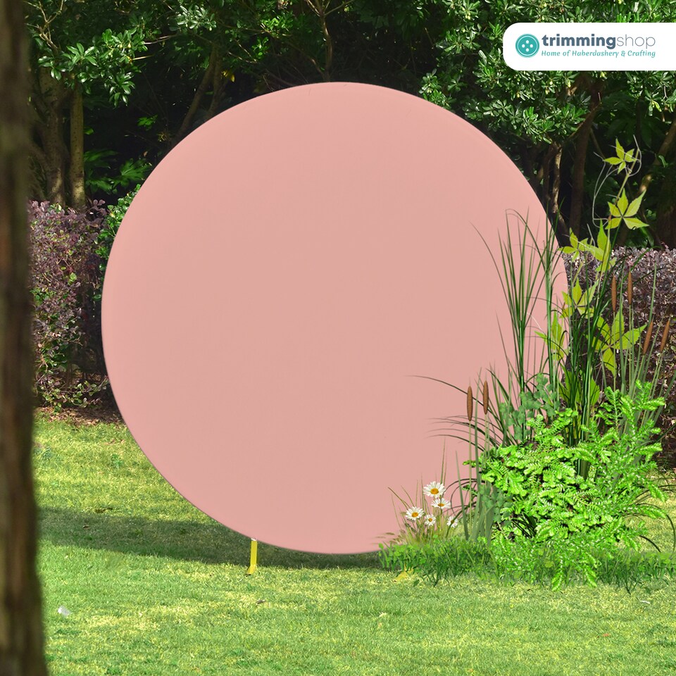 image 1 of 160GSM Rose Gold Round Arch Backdrop Cover - 200cm
