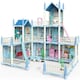 image 1 of 3D DIY My First Dolls House – Large Blue Portable Castle Playset with Furniture & Outdoor Space  3-Story Dollhouse for Kids Ages 6+