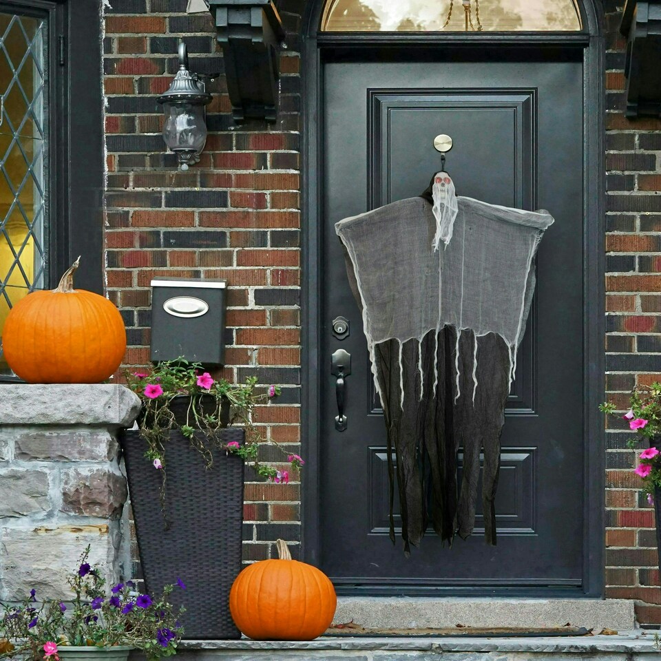 image 1 of Hanging Ghoul Decoration with Light & Sound Effects