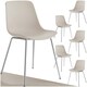 image 1 of Dining Chair Mave - large plastic seat, ergonomic, high backrest, 120 kg load capacity - Set of 6 Grey | Taupe/Chrome