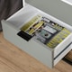 image 8 of HOMCOM Bedside Cabinet with Metal Base and 2 Drawer Storage for Home Office