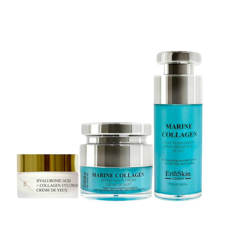 image 1 of Marine Night Cream 50ml + Hyaluronic Eye Cream + Night Repair Serum 30ml