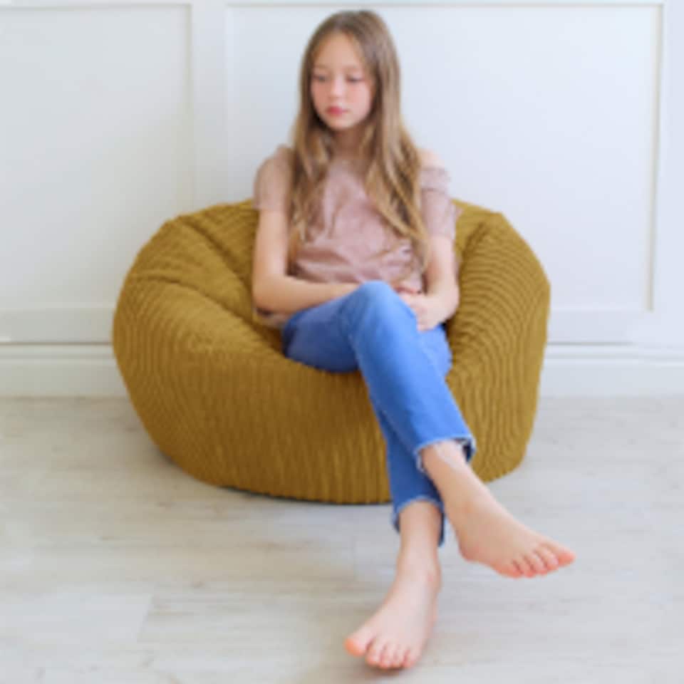image 1 of rucomfy Indoor Classic Kids Bean Bag Chair - Jumbo Cord Slouchbag