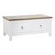 image 2 of 2 Drawer Coffee Table With White Beech Wood Cabinet,Rectangular Table,Storage Table With Metal Handles White