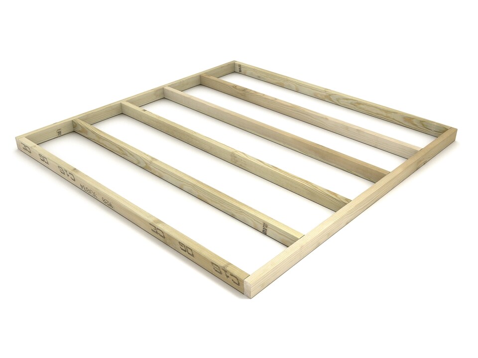 image 1 of eDecks Premium Decking Frame Kit, Pressure Treated Timber - 2.4 x 2.4m