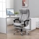 image 2 of Vinsetto Office Chair with Massage and Heat, Microfibre Reclining Computer Desk Chair with Footrest and Adjustable Height, Swivel Wheels for Home Office, Grey