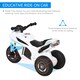 image 4 of HOMCOM Kids Ride-On Police Bike 3-Wheel Vehicle with Music Lights Safe Seat Handlebars Toddler NO POWER Child Learning Fun Development 18-36 Months Blue