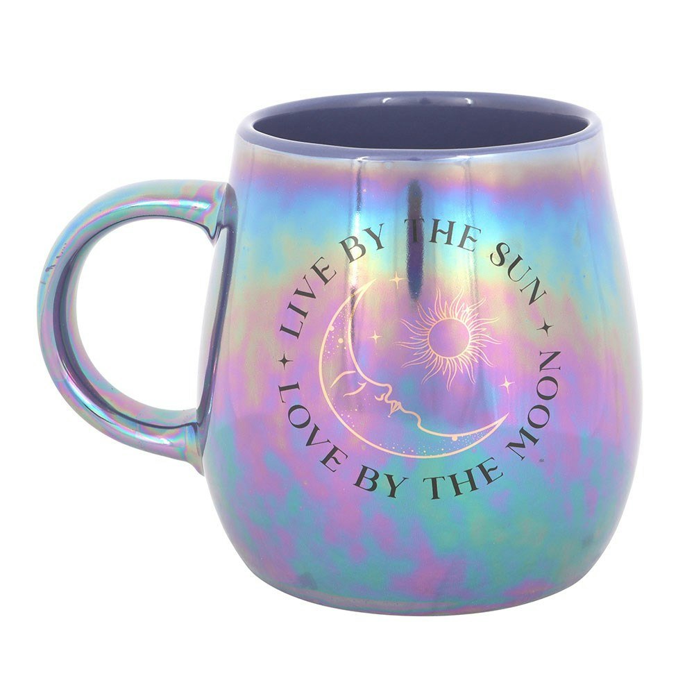 Something Different Live By The Sun Iridescent Mug - Blue-Purple - One Size