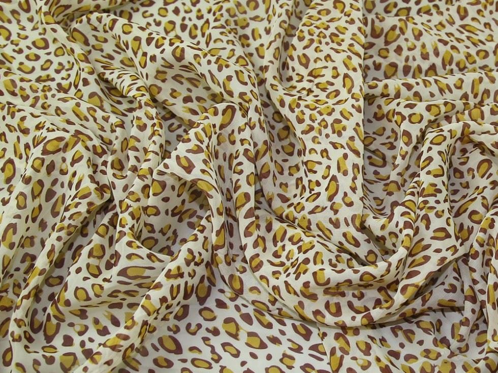 Brown Sheer Chiffon Fabric for Dressmaking, 145cm / 57" Wide - per metre