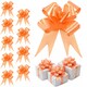 image 1 of 60pcs Orange 50mm/5cm Large Ribbon Pull Bows for Gift Wrapping, Hampers, Florist Bouquets, Wedding Cars and Party Décor Pullbow