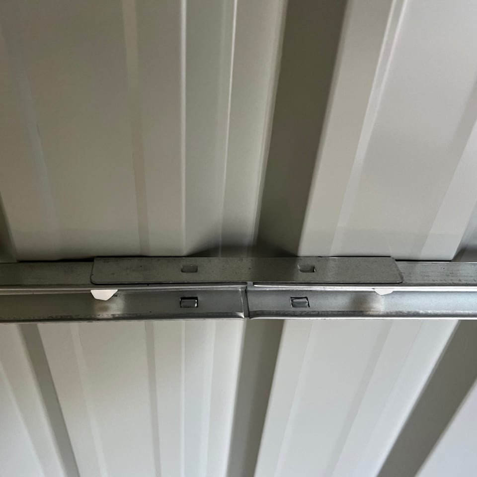 image 1 of Outsunny 14 x 8ft Outdoor Garden Metal Storage Shed with Lockable Door, Tool Storage Box for Garden, Patio and Lawn, Grey