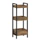 image 1 of SoBuy 3-Tier Slim Bathroom Storage Cabinet, Brown & Black, 11.0x7.9x29.1 in, 4 kg - FRG226-F