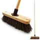 image 10 of Outdoor Broom 10" Yard Brush Heavy Duty Stiff Bristle Garden Sweeping Brush for Patio & Driveway | Brown | 1