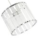 image 8 of Designer Pendant Light Shade with Rippled Acrylic Transparent Columns | Chrome | Chrome | 1