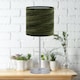 image 4 of Green Crushed Velvet 15.5cm Table Lamp Shade | Green | Small | 1
