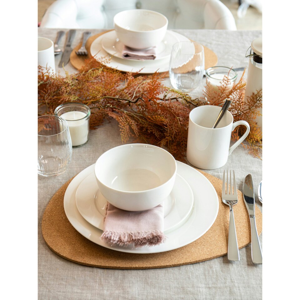 image 1 of Mikasa Dinner Set White Bone China 12 Piece
