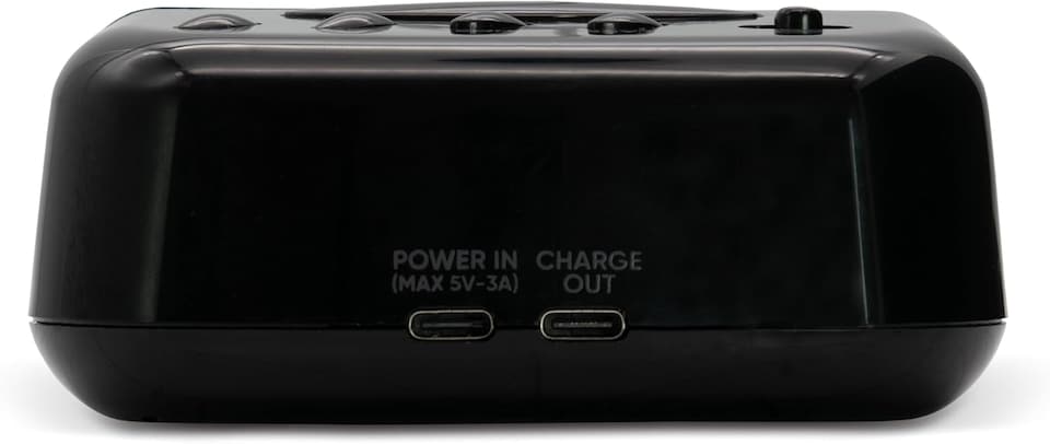 image 1 of Acctim Cory 0.6 inch LED Display USB-C Smart Connector Digital Alarm Clock | Black | Black/White