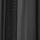 image 3 of Sheer Black Plain Woven Voile Slot Top Curtain Panel Pair (57x54") 145x137cm