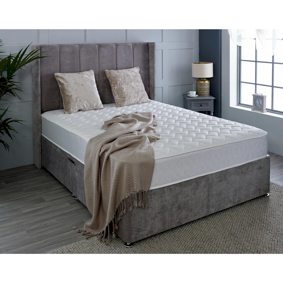 image 1 of Astral Grey Hybrid Mattress - 19cm Deep, Soft Feel | Grey | European Small Single