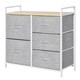 image 1 of HOMCOM 5 Drawer Linen Basket Storage Unit Home Organisation w/ Shelf Handles